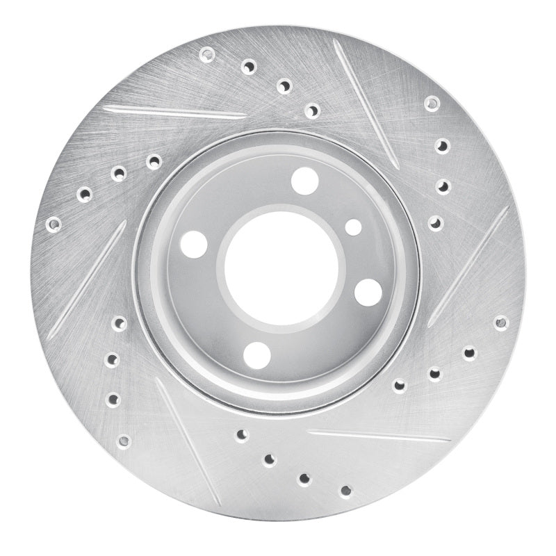 R1 Concepts R1 76-77 BMW 320I (USA/Canada) Front Left Drilled & Slotted Silver Brake Rotor