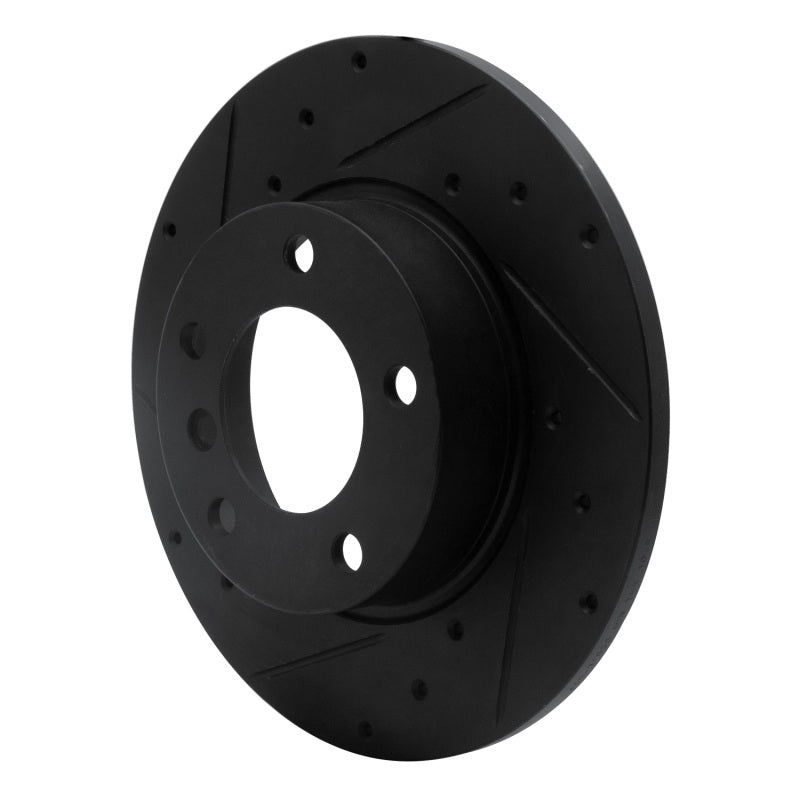 R1 Concepts R1 95-98 BMW Z3 Front Left Drilled & Slotted Black Brake Rotor