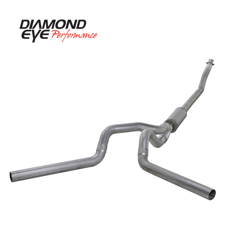 Diamond Eye Performance Diamond Eye KIT 4in Turbo Back DUAL AL: 94-02 DODGE CUMMINS 5.9L