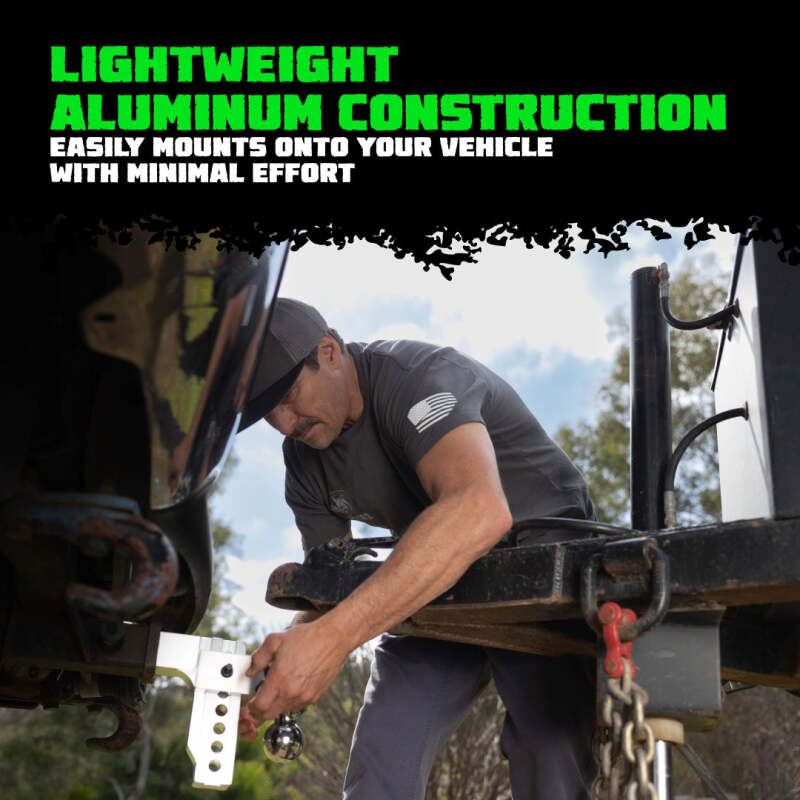 Rhino USA 6In Heavy Duty Drop Hitch - 2In (Silver)
