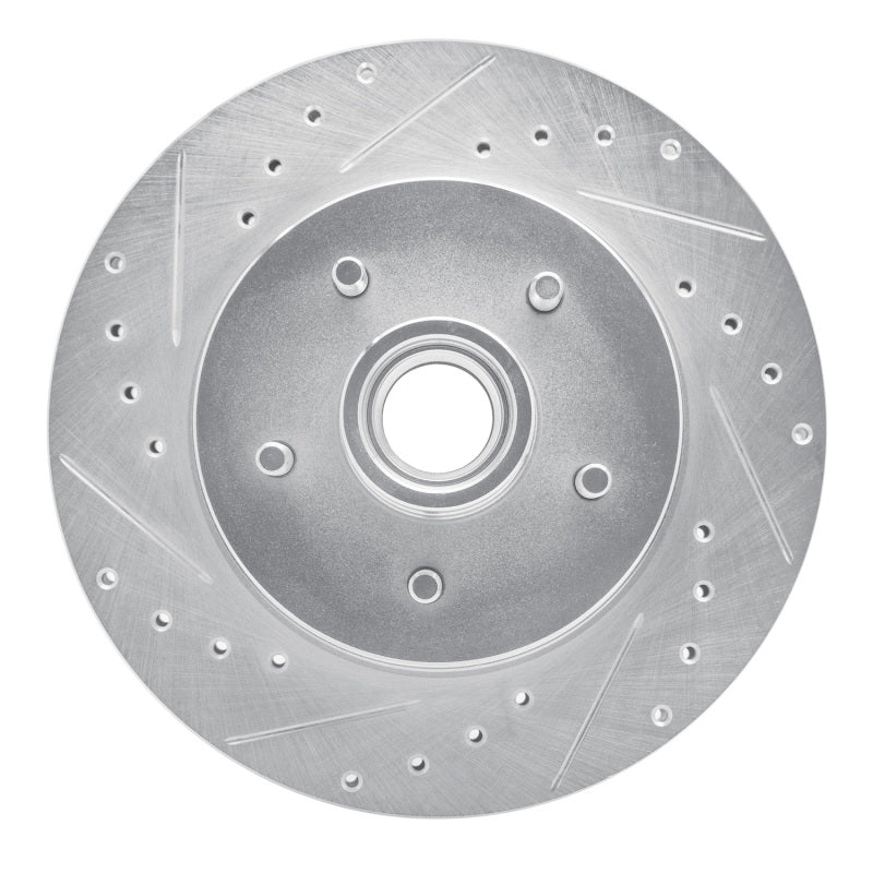 R1 Concepts R1 85-92 Chevrolet Camaro Front Left Drilled & Slotted Silver Brake Rotor
