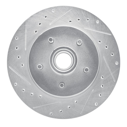 R1 Concepts R1 85-92 Chevrolet Camaro Front Left Drilled & Slotted Silver Brake Rotor