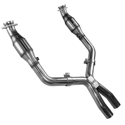 Kooks Headers Kooks 05-10 Ford Mustang GT 2 1/2in x 2 1/2in OEM Exhaust GREEN Cat X Pipe