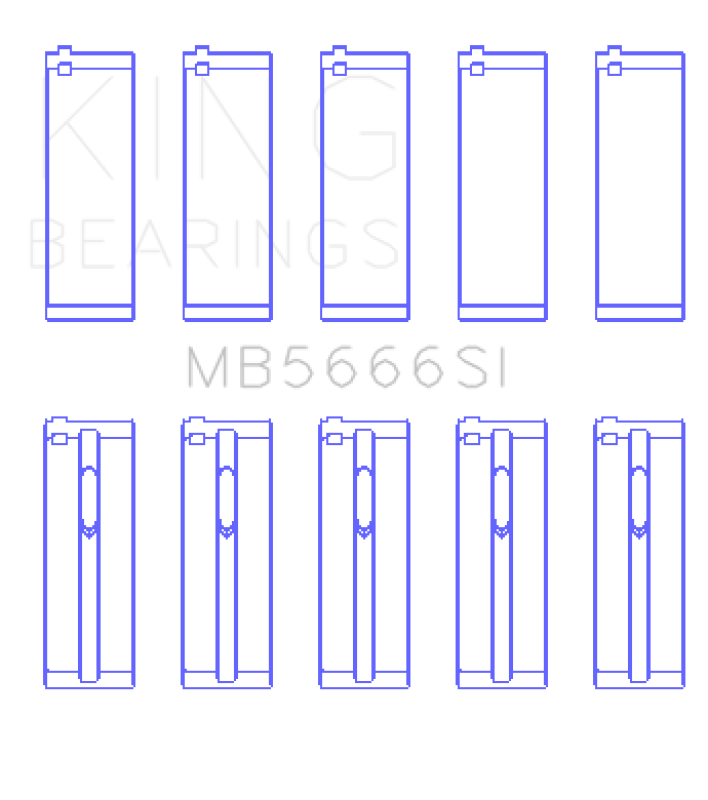 King Engine Bearings Mercedes Benz M271 C-Class (Size +0.50mm) Main Bearing Set