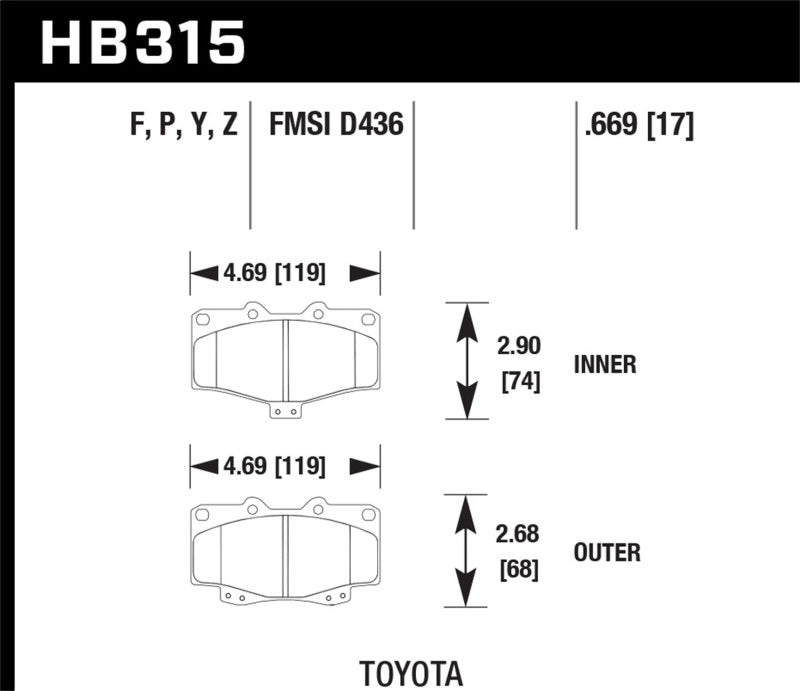 Hawk Performance Hawk LTS Street Brake Pads
