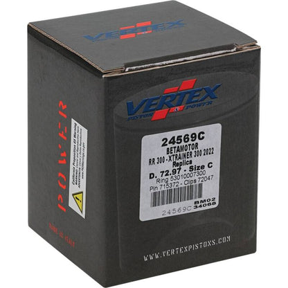 Vertex Pistons Vertex Piston 22-24 Beta RR 2T 300 300cc Cast Replica Piston Kit