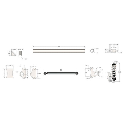QA1 Pro Parallel 4-Link System Double Adjust Coilovers- (Rear)