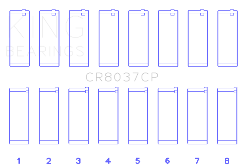 King Engine Bearings 01-09 GM Duramax 6.6L A Rod (Size STD) Connecting Rod Bearing Set