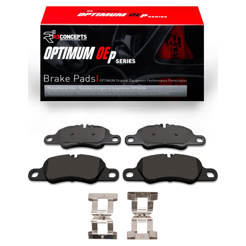 R1 Concepts R1 13-23 Porsche 718 Cayman Front Optimum OE Pads & Hardware Kit