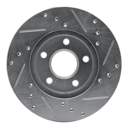 R1 Concepts R1 80-89 Buick SKYLARK Front Left Drilled & Slotted Silver Brake Rotor