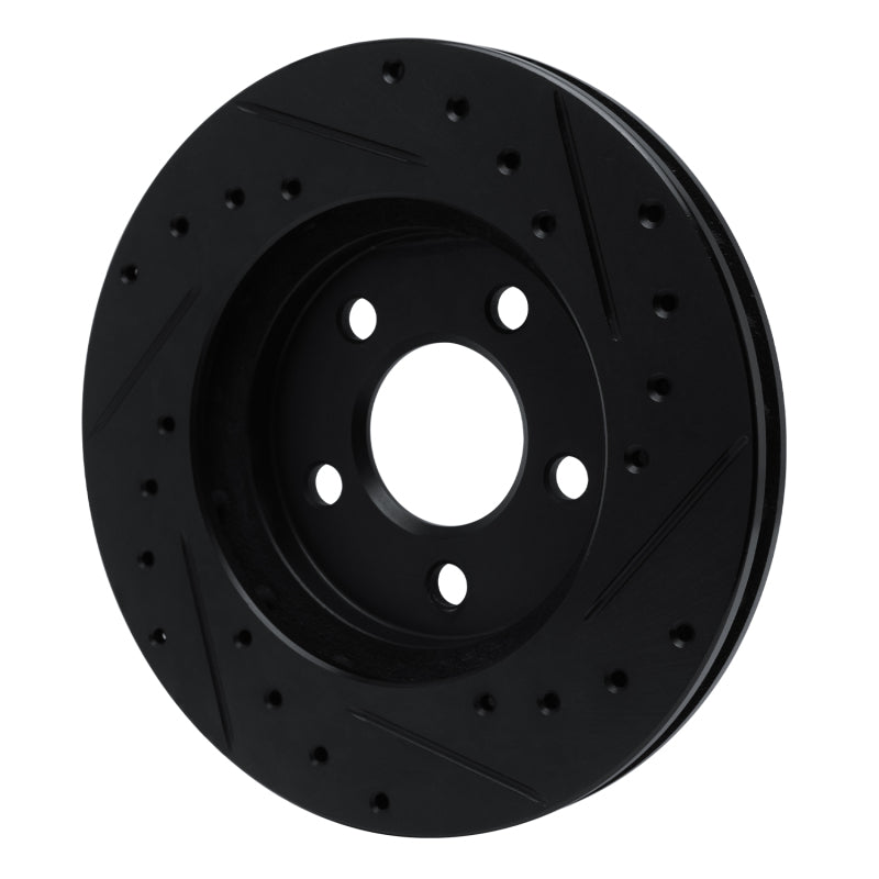 R1 Concepts R1 96-00 Chrysler Town & Country Front Left Drilled & Slotted Black Brake Rotor