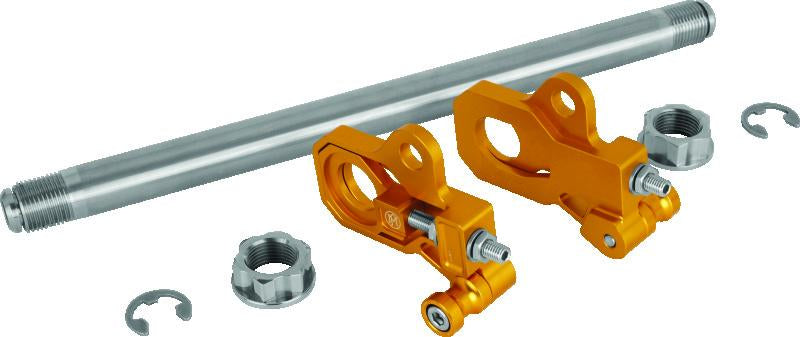 Performance Machine Axle Adjuster Kit - Gold Ano