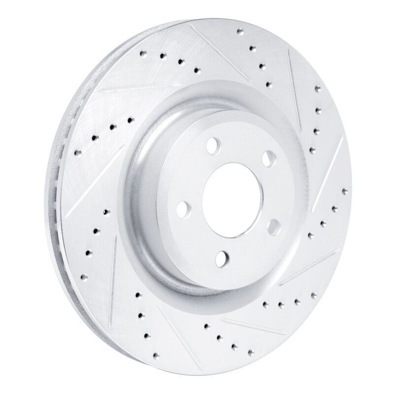 R1 Concepts R1 20-25 Ford Explorer Front Right Drilled & Slotted Silver Brake Rotor