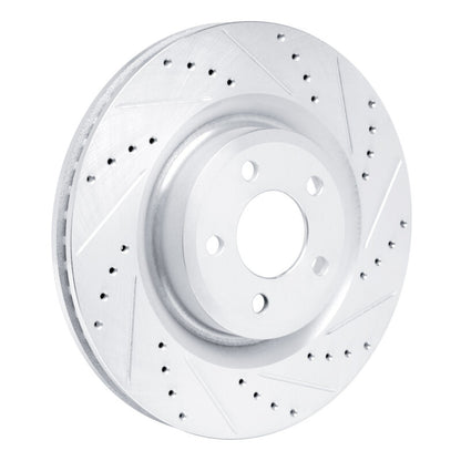 R1 Concepts R1 20-25 Ford Explorer Front Right Drilled & Slotted Silver Brake Rotor