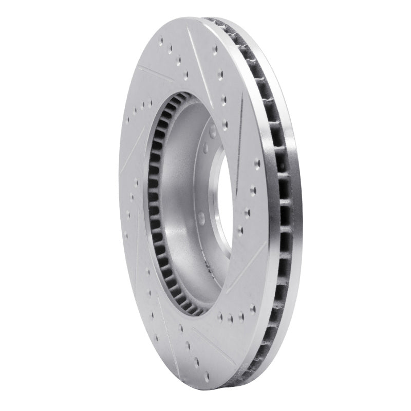 R1 Concepts R1 07-09 Kia SORENTO Front Left Drilled & Slotted Silver Brake Rotor