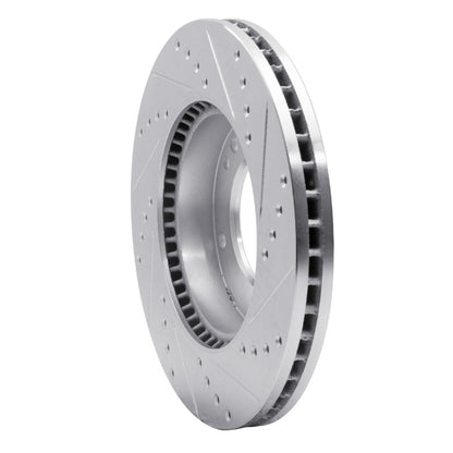 R1 Concepts R1 07-09 Kia SORENTO Front Left Drilled & Slotted Silver Brake Rotor
