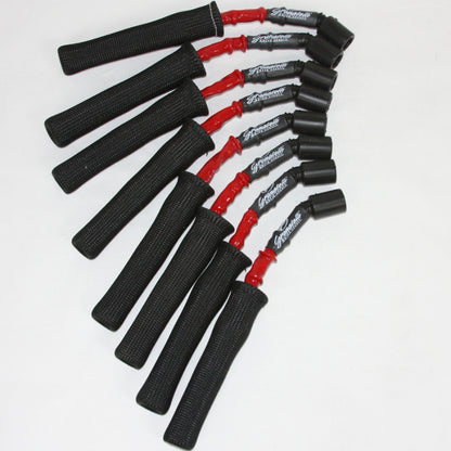 Granatelli Motor Sports Granatelli 14-23 GM L83 5.3L/L86 6.2L Hi-Perf Coil-Near-Plug Wire Conn Kit w/Red Jacket/Blk Sleeve