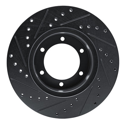 R1 Concepts R1 1986-1995 Toyota 4Runner Front Right Drilled & Slotted Black Brake Rotor