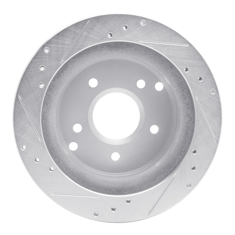 R1 Concepts R1 84-87 Chevrolet Corvette Rear Right Drilled & Slotted Silver Brake Rotor