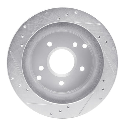 R1 Concepts R1 84-87 Chevrolet Corvette Rear Right Drilled & Slotted Silver Brake Rotor