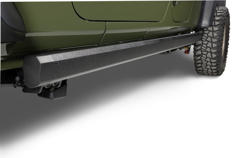Go Rhino RealTruck 20-24 Jeep Gladiator CC 4dr VoltStep Electric Running Board Kit - Bedliner Coating