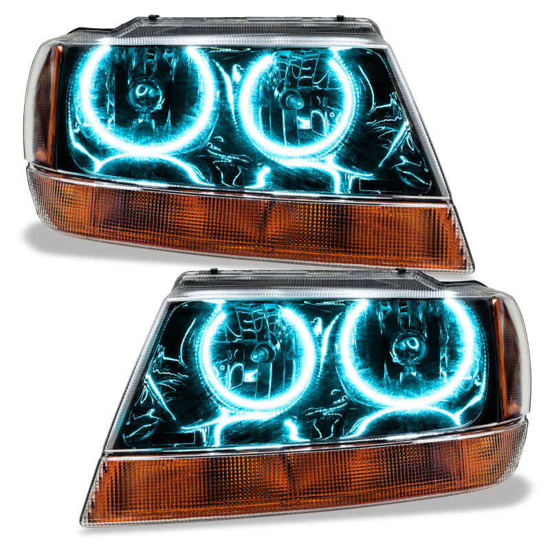 ORACLE Lighting Oracle 99-04 Jeep Grand Cherokee SMD HL - Black - ColorSHIFT w/ Simple Controller