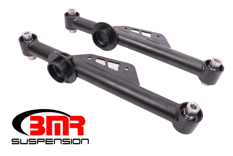 BMR Suspension BMR 79-98 Fox Mustang Non-Adj. Lower Control Arms w/ Spherical Bearings - Black Hammertone