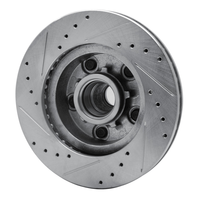 R1 Concepts R1 70-81 Buick Skylark Front Right Drilled & Slotted Silver Brake Rotor