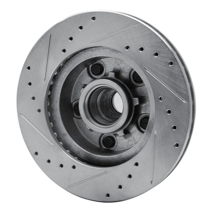 R1 Concepts R1 70-81 Buick Skylark Front Right Drilled & Slotted Silver Brake Rotor