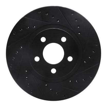 R1 Concepts R1 01-10 Chrysler PT Cruiser Front Right Drilled & Slotted Black Brake Rotor
