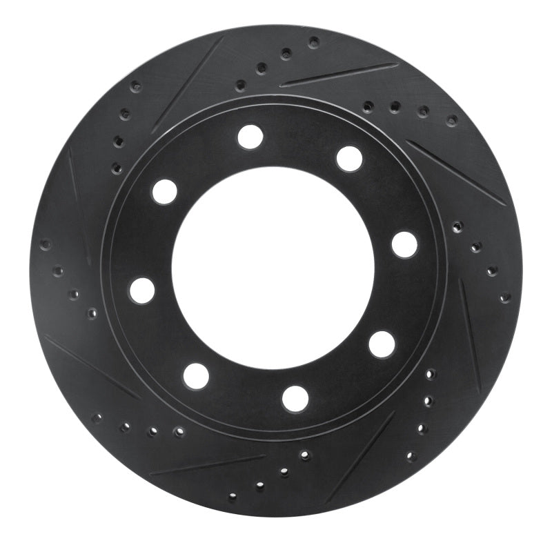 R1 Concepts R1 99-05 Ford F-250 4WD (Super Duty) Front Left Drilled & Slotted Black Brake Rotor