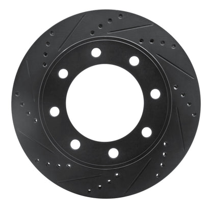 R1 Concepts R1 99-05 Ford F-250 4WD (Super Duty) Front Left Drilled & Slotted Black Brake Rotor