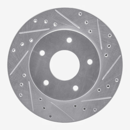 R1 Concepts R1 78-81 Pontiac Firebird Rear Right Drilled & Slotted Silver Brake Rotor