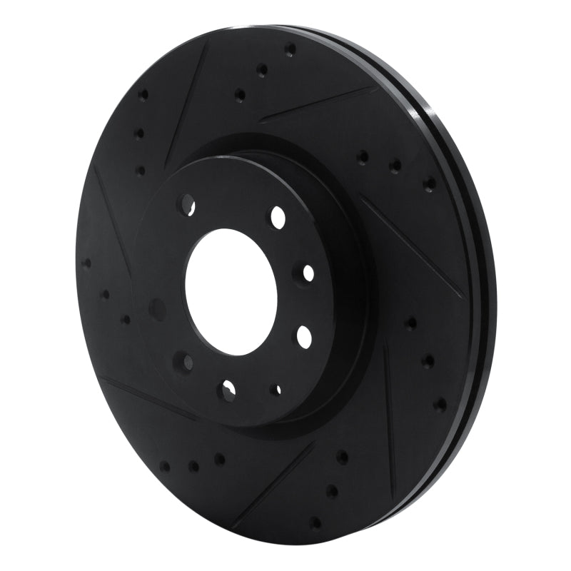 R1 Concepts R1 06-13 Ford Fusion Front Left Drilled & Slotted Black Brake Rotor