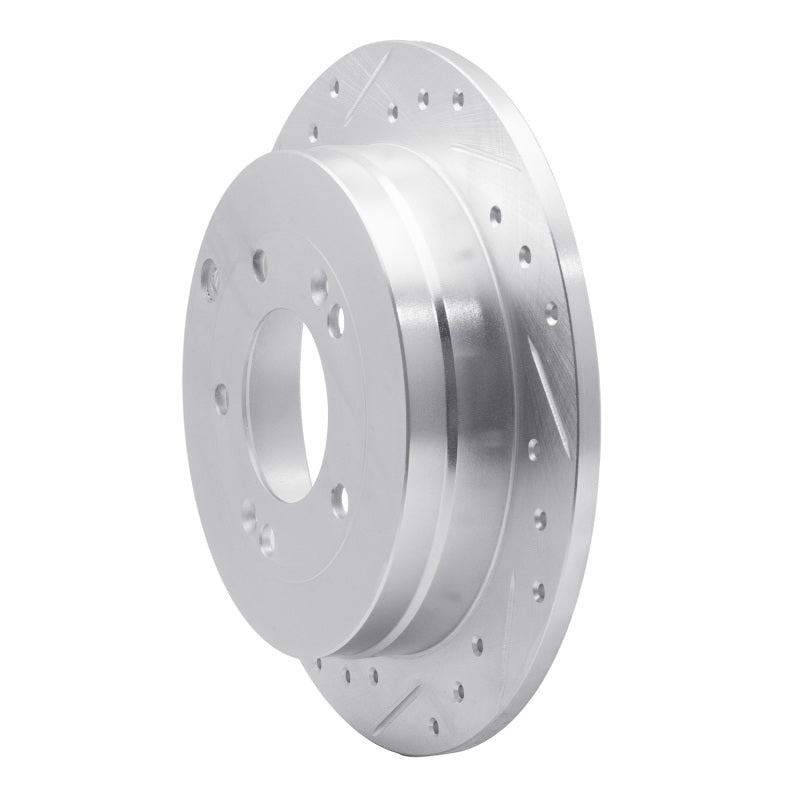 R1 Concepts R1 06-09 Hyundai AZERA Rear Left Drilled & Slotted Silver Brake Rotor