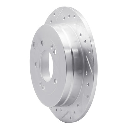 R1 Concepts R1 06-09 Hyundai AZERA Rear Left Drilled & Slotted Silver Brake Rotor