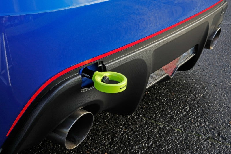 Perrin Performance PERRIN 13-25 Subaru BRZ / 13-20 Scion FRS & Toyota 86 / 22-25 GR86 Tow Hook Kit (Rear) - Neon Yellow
