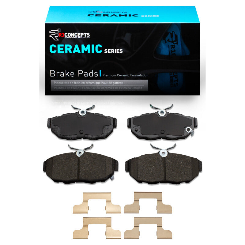 R1 Concepts R1 05-14 Ford Mustang Rear Ceramic Brake Pads & Hardware Kit
