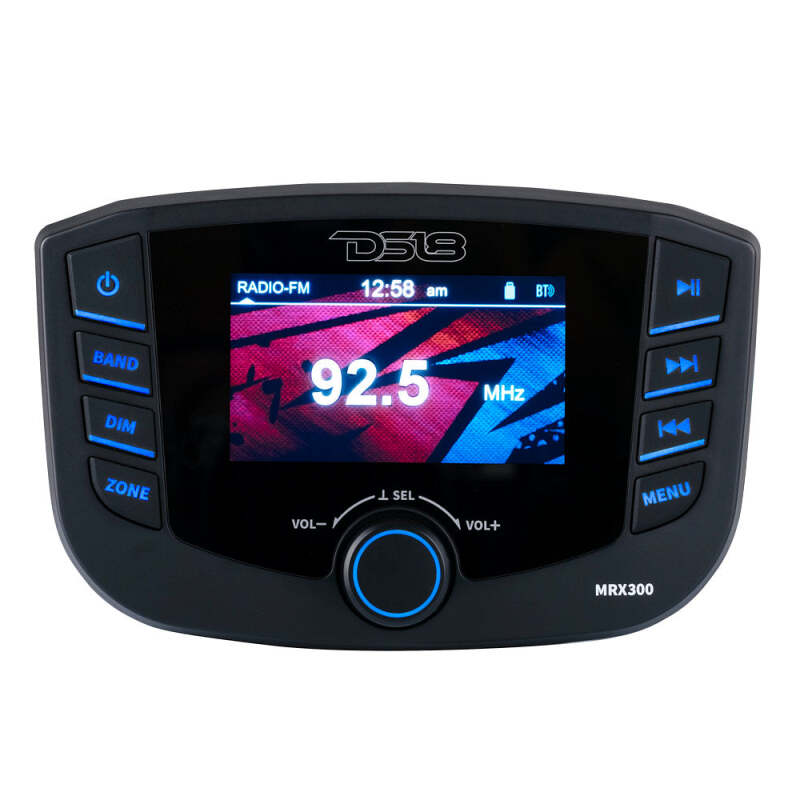 DS18 3in Color TFT Screen 3 Zones 4 volts Output BT RDS 4 x 50 Watts Headunit