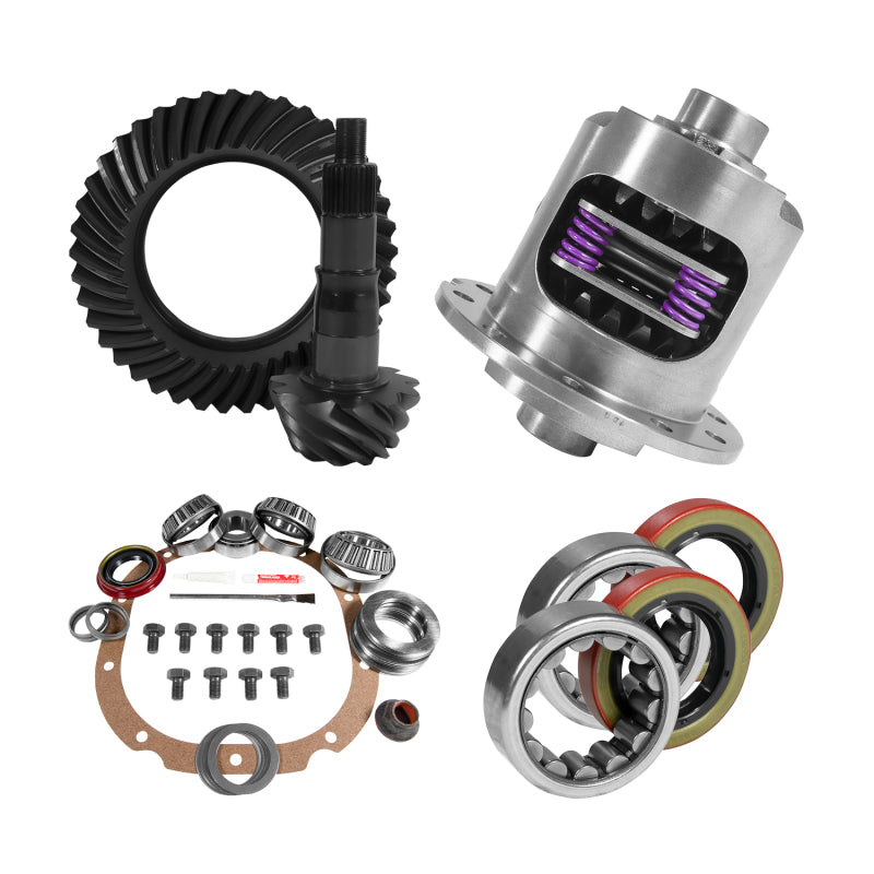 Yukon Gear & Axle Yukon 8.8in Ford 3.27 Rear Ring & Pinion Install Kit 31 Spline Positraction 2.53in Axle Bearings