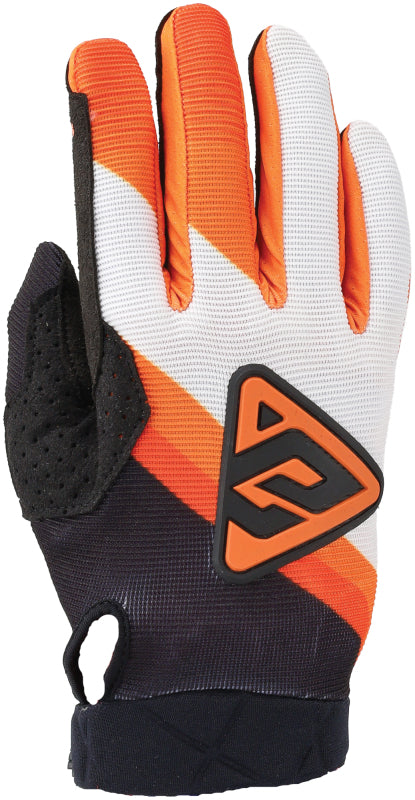 Answer Peak Flo Gloves Black/Hyper Orange/White Youth - XL