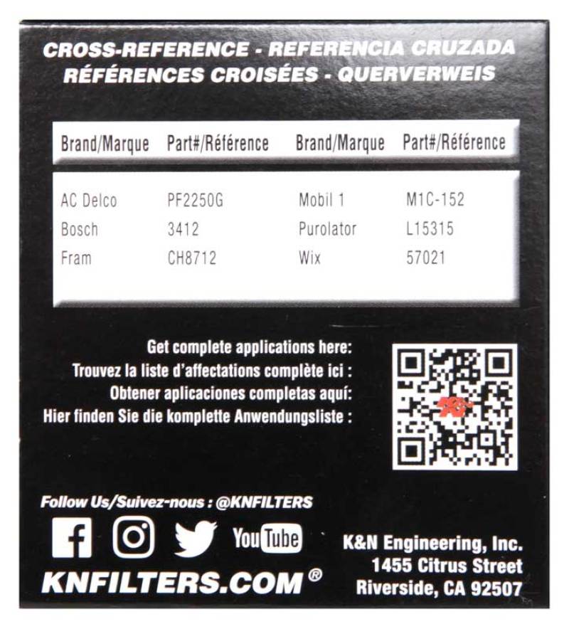 K&N Engineering K&N Oil Filter OIL FILTER AUTOMOTIVE