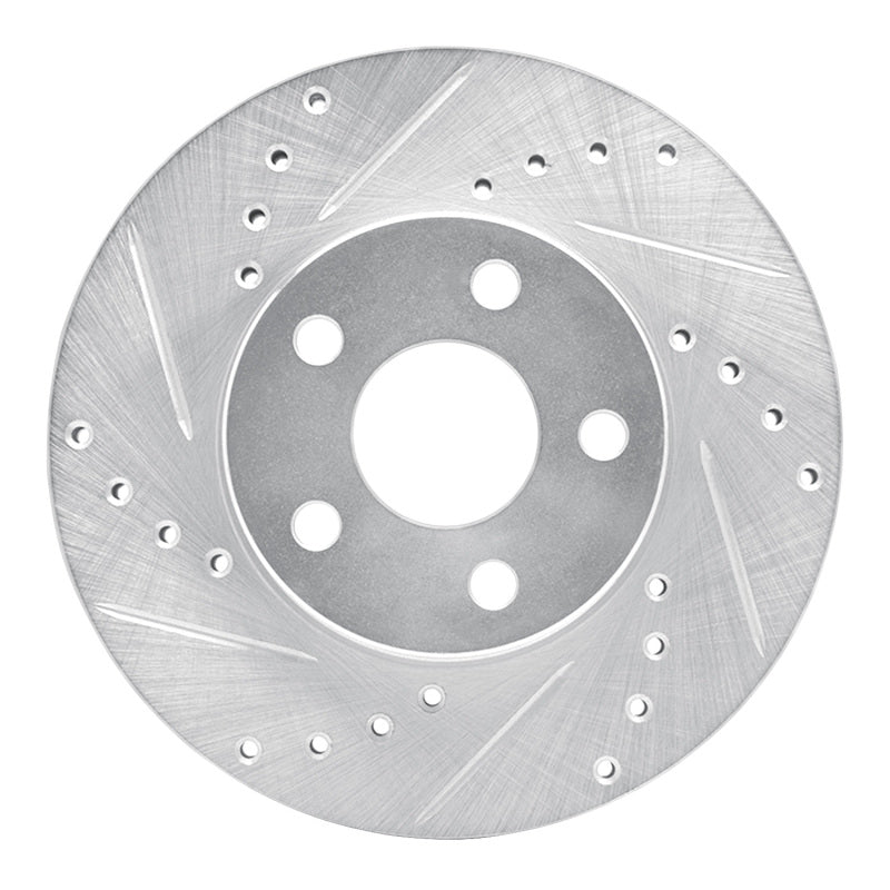 R1 Concepts R1 90-05 Buick Skylark Front Left Drilled & Slotted Silver Brake Rotor