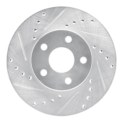 R1 Concepts R1 90-05 Buick Skylark Front Left Drilled & Slotted Silver Brake Rotor