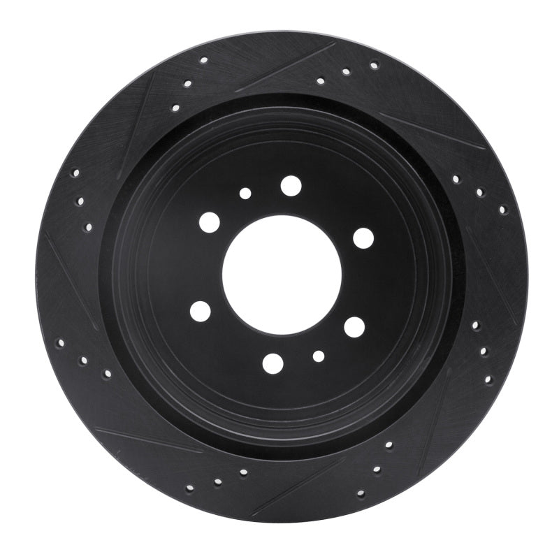 R1 Concepts R1 04-11 Ford F-150 RWD Rear Left Drilled & Slotted Black Brake Rotor