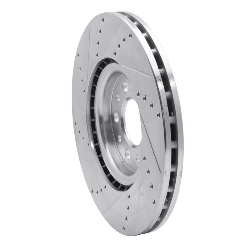 R1 Concepts R1 14-25 Alfa Romeo Tonale Front Right Drilled & Slotted Silver Brake Rotor