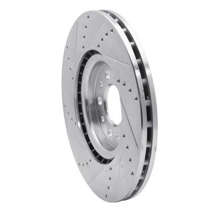 R1 Concepts R1 14-25 Alfa Romeo Tonale Front Right Drilled & Slotted Silver Brake Rotor
