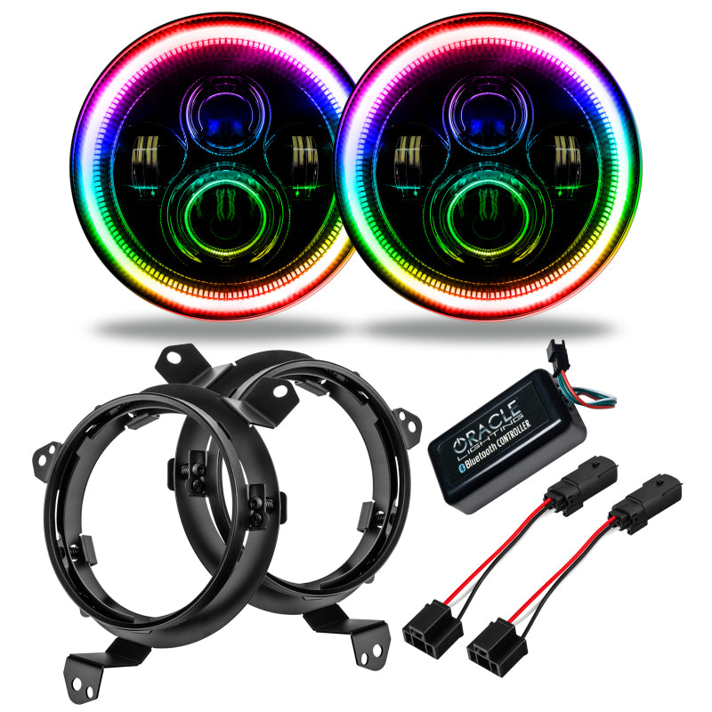 ORACLE Lighting Oracle Jeep Wrangler JL/Gladiator JT 7in. High Powered LED Headlights (Pair) - Dynamic