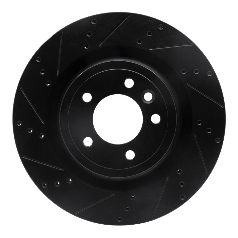 R1 Concepts R1 14-24 Land Rover Range Rover Sport Rear Left Drilled & Slotted Black Brake Rotor