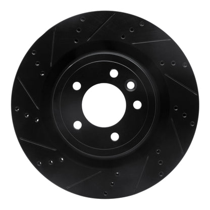 R1 Concepts R1 14-24 Land Rover Range Rover Sport Rear Left Drilled & Slotted Black Brake Rotor